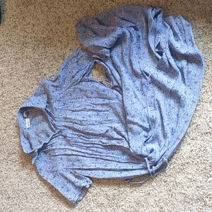 Long blue floral dress